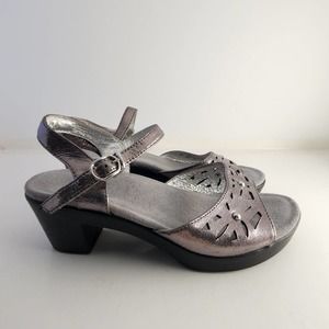 Alegria Ree silver leather sandals